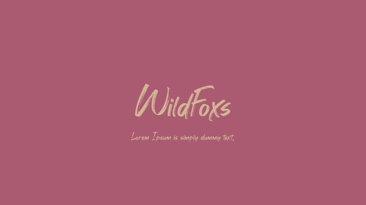 WildFoxs Font