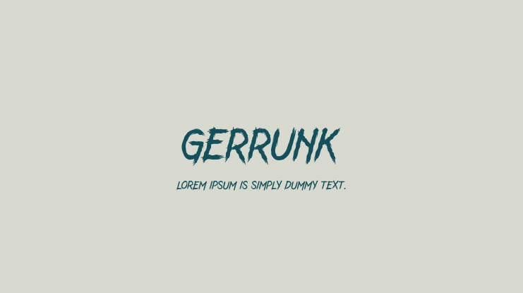 GERRUNK Font