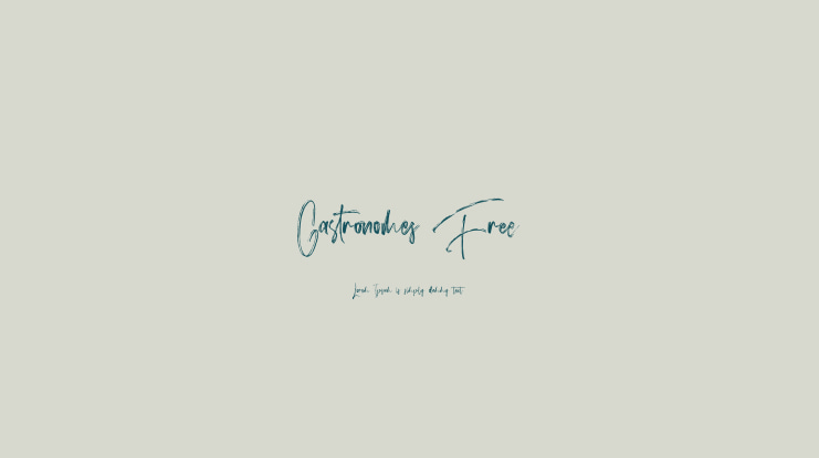 Gastronomes Free Font