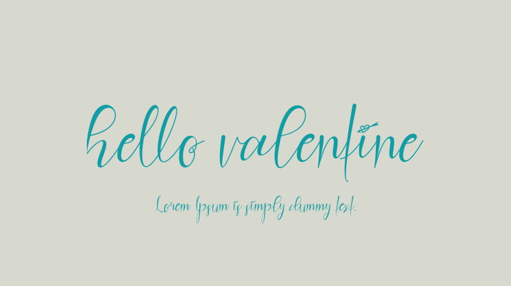hello valentine Font