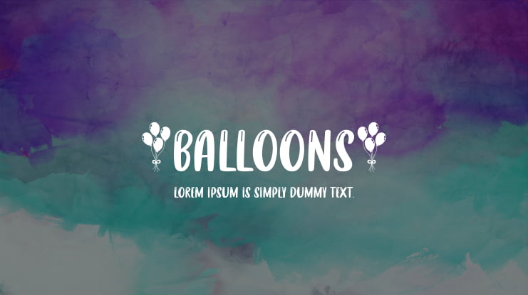 balloons Font