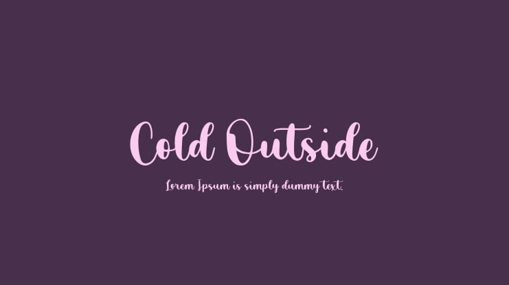 Cold Outside Font
