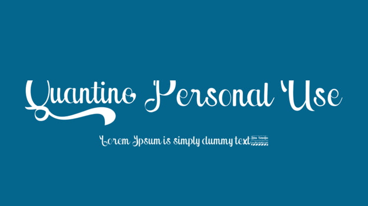 Quantine Personal Use Font