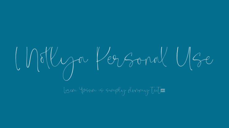 Mollya Personal Use Font