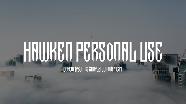 Hawken Personal Use Font
