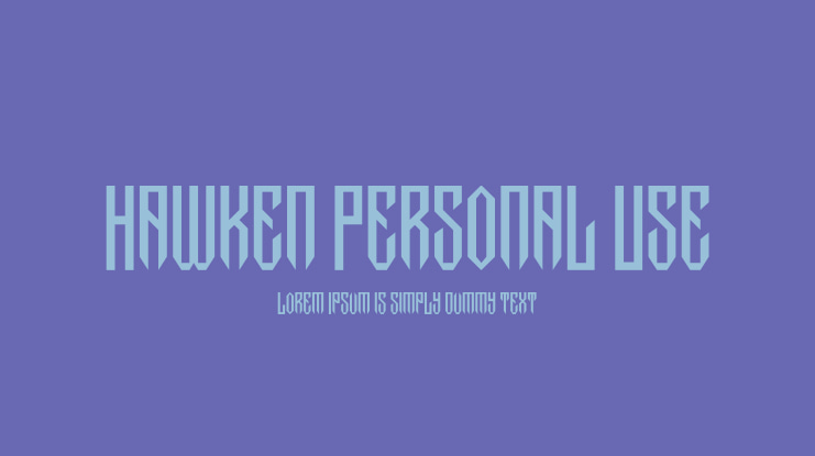 Hawken Personal Use Font
