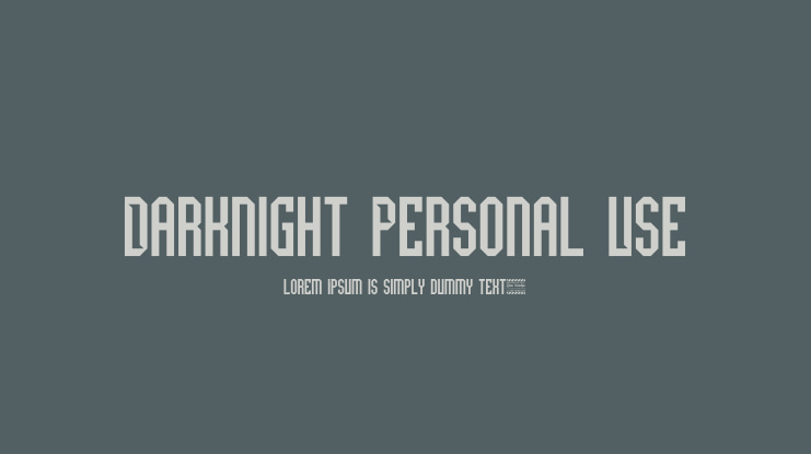 Darknight Personal Use Font