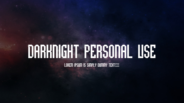 Darknight Personal Use Font