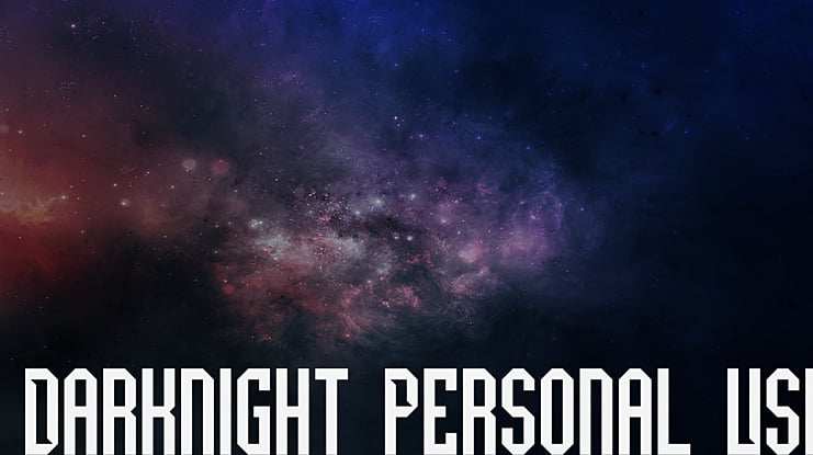 Darknight Personal Use Font