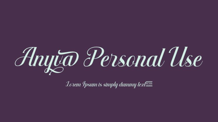 Anyva Personal Use Font