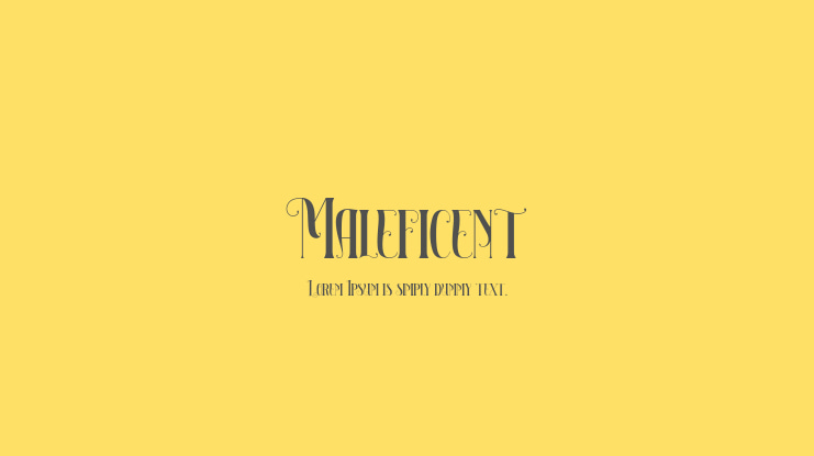 Maleficent Font Family