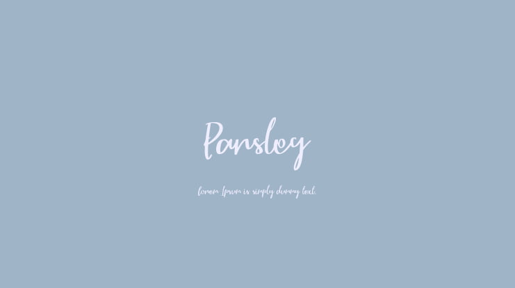 Parsley Font Family
