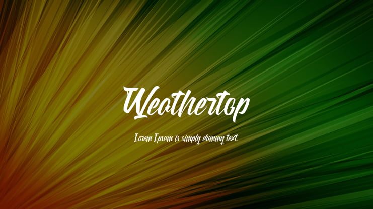 Weathertop Font Family
