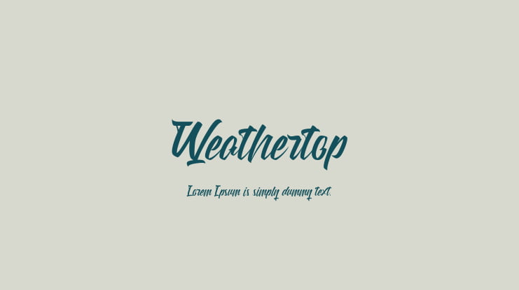 Weathertop Font Family