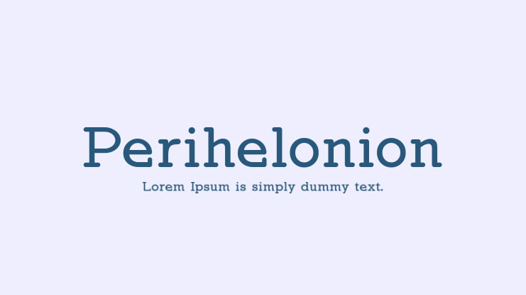 Perihelonion Font