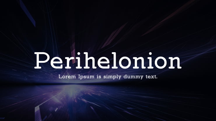 Perihelonion Font