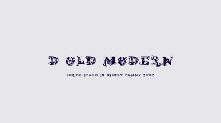 D Old Modern Font Family