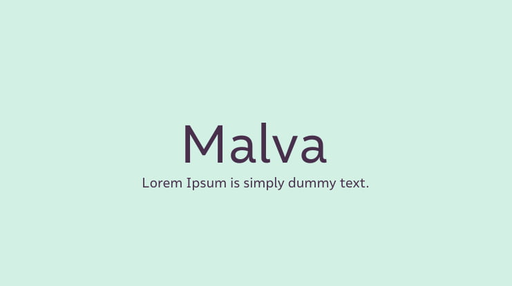 Malva Font Family