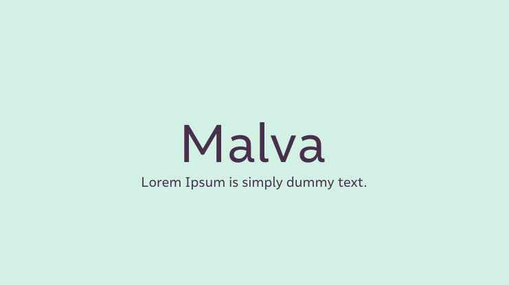 Malva Font Family