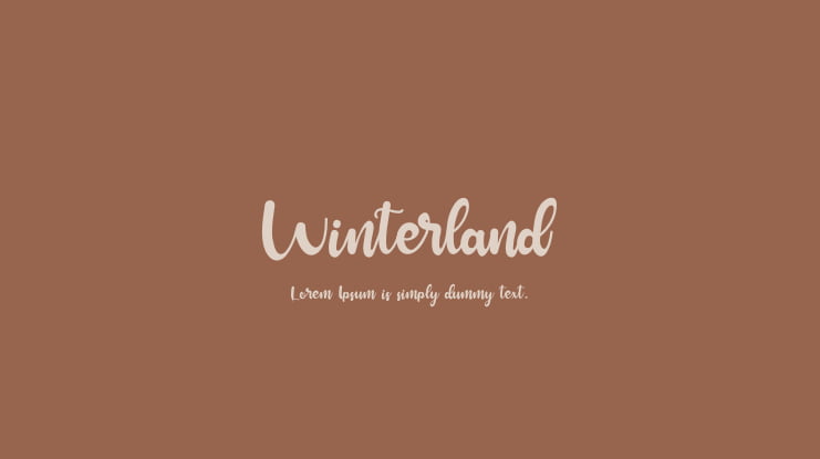 Winterland Font