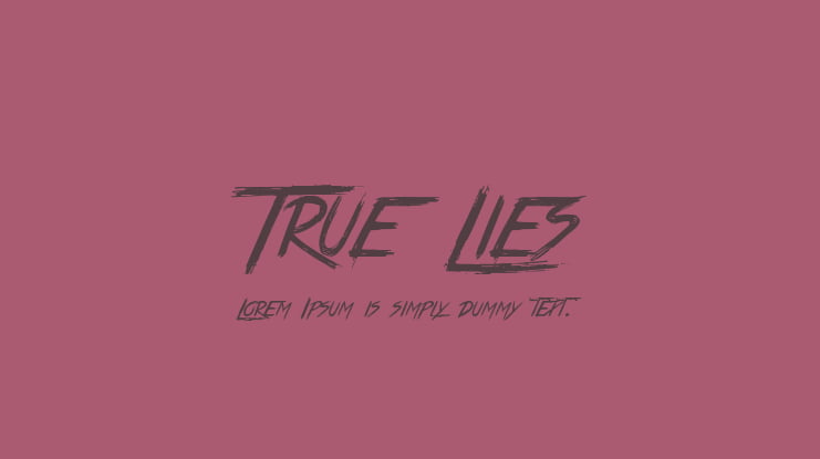 True Lies Font