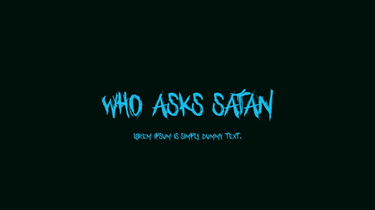 who asks satan font download