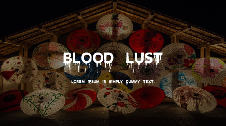 Blood Lust Font