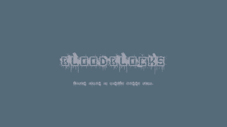 BloodBlocks Font