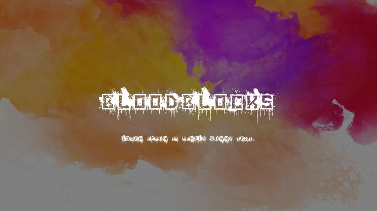BloodBlocks Font