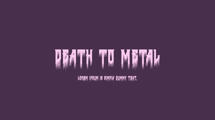 Death to Metal Font