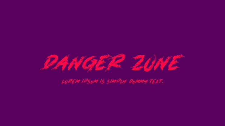 DANGER ZONE Font
