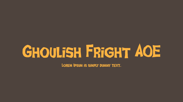 Ghoulish Fright AOE Font
