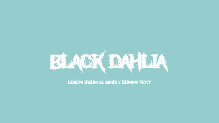 Black Dahlia Font