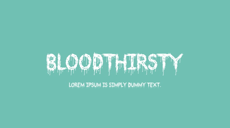 Bloodthirsty Font