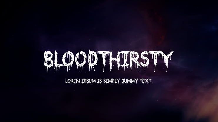 Bloodthirsty Font