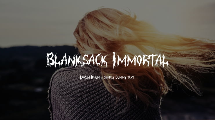 Blanksack Immortal Font