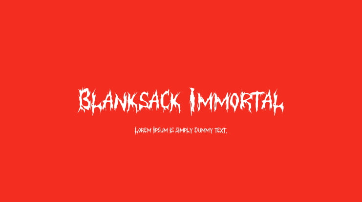 Blanksack Immortal Font