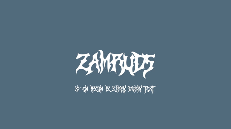 ZAMRUDS Font
