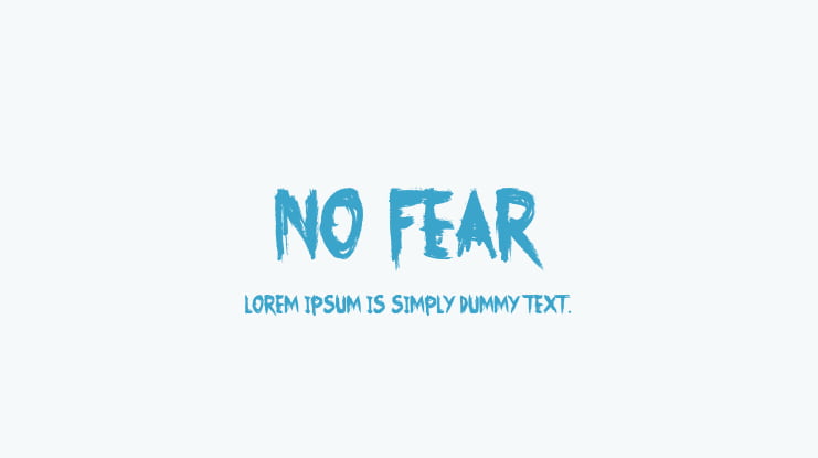 No Fear Font