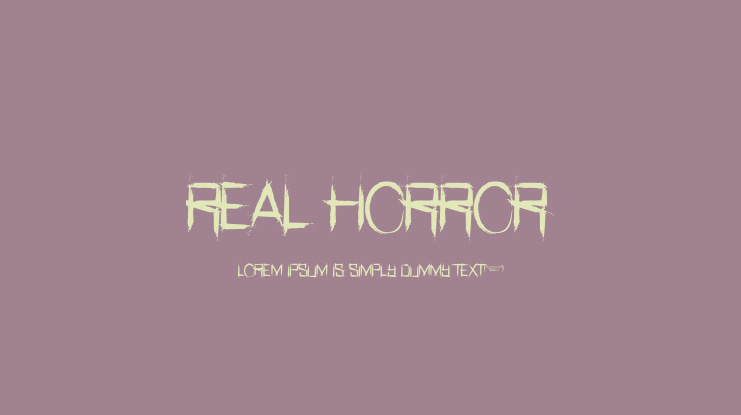 Real Horror Font