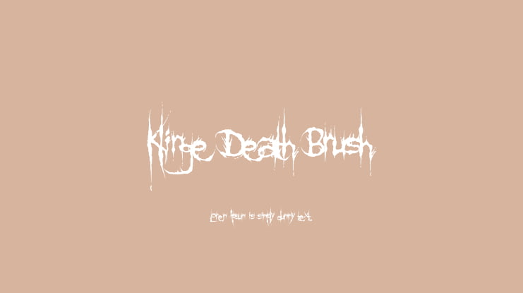 Klinge Death Brush Font