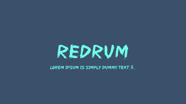 REDRUM Font