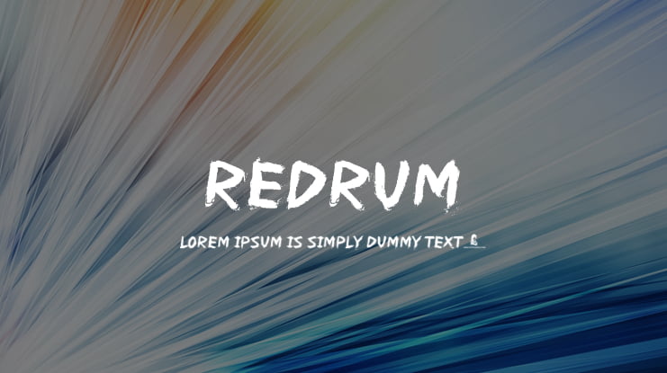 REDRUM Font