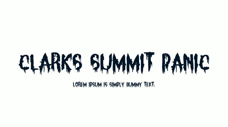 Clarks Summit Panic Font