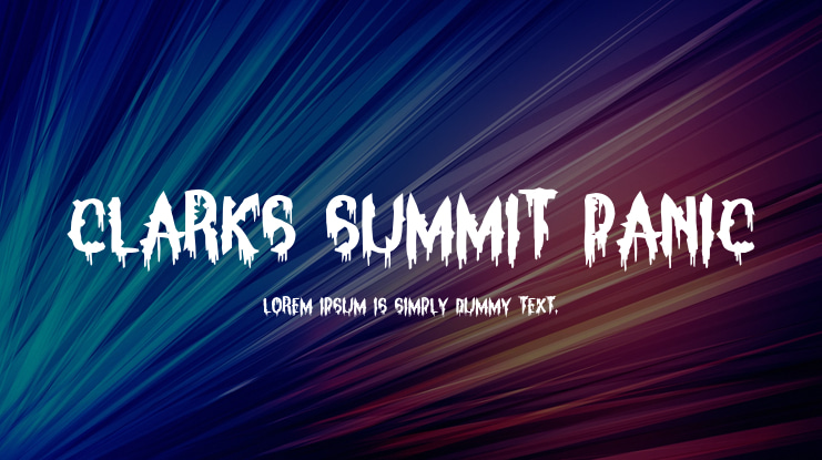 Clarks Summit Panic Font