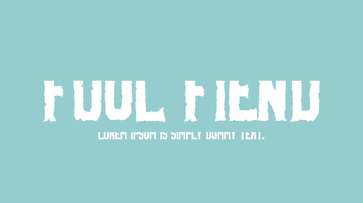 Foul Fiend Font