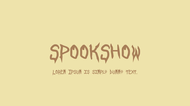 SpookShow Font