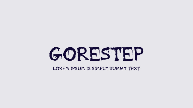 Gorestep Font