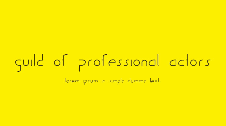 Guild of Professional Actors Font