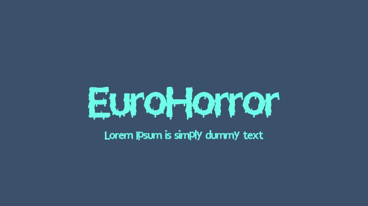 EuroHorror Font